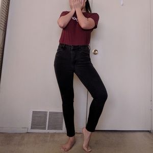 Black high waisted skinny jeans